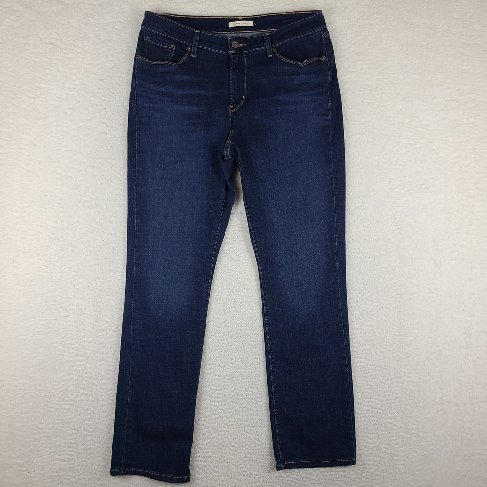 Levi's Jeans Womens 12‎ Blue Classic Straight Dark Wash Denim